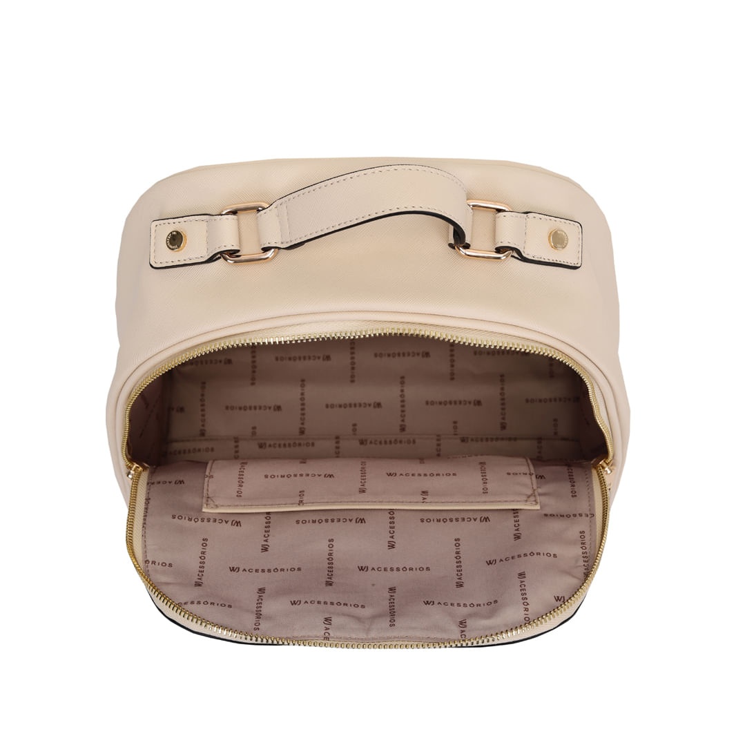 Interior da bolsa WJ com forro personalizado e bolso interno